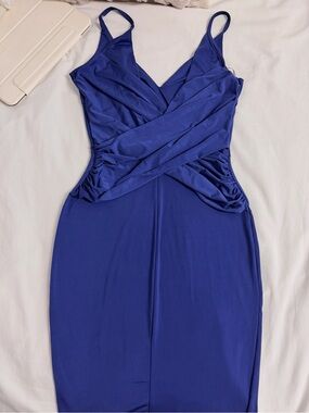 Double-V Back Wrap Dress
